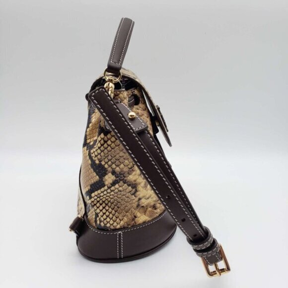 Authentic Tory Burch Thea Exotic Mini Bucket Backpack Shoulder Bag - Picture 5 of 9